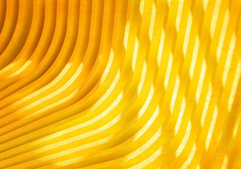 Tapis vinyle jaune vagues tridimensionnelles - TenStickers