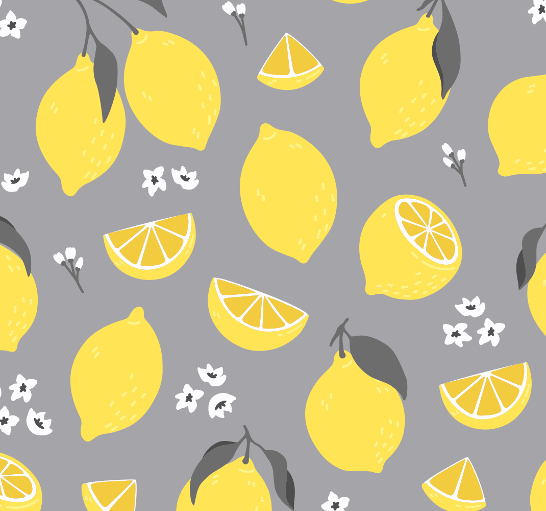Tapis vinyle jaune citron tropical - TenStickers