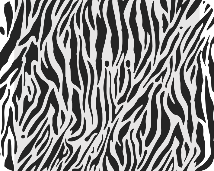 Tapis vinyle blanc motif zèbre - TenStickers