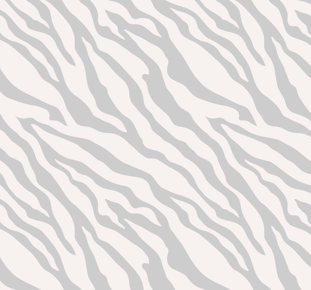 Tapis vinyle blanc motif zèbre gris clair - TenStickers