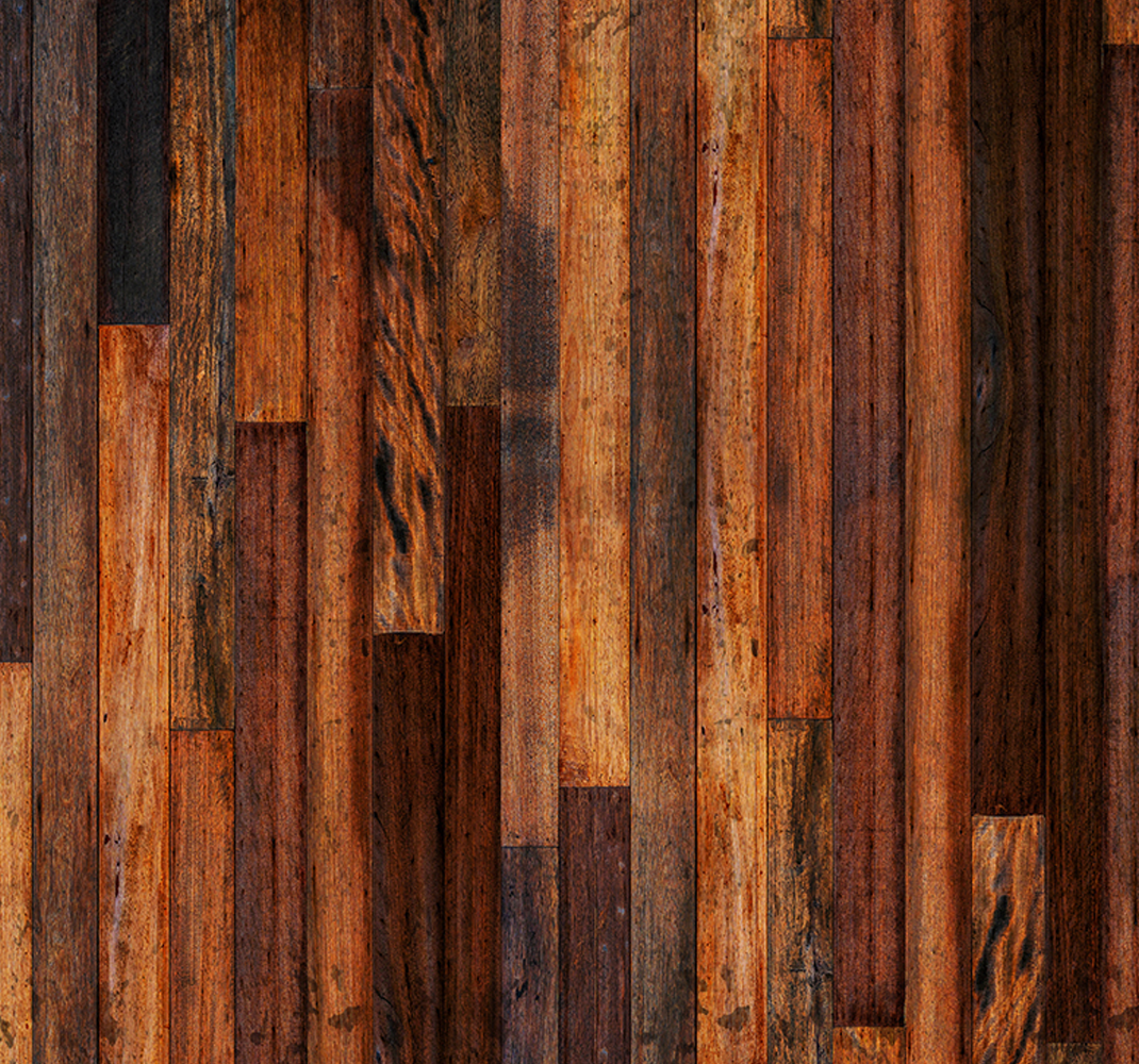 Tapis vinyle marron planches en bois rustiques - TenStickers