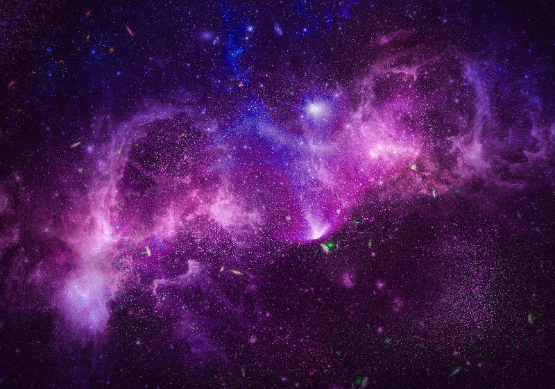 Tapis vinyle violet galaxie violette abstraite - TenStickers