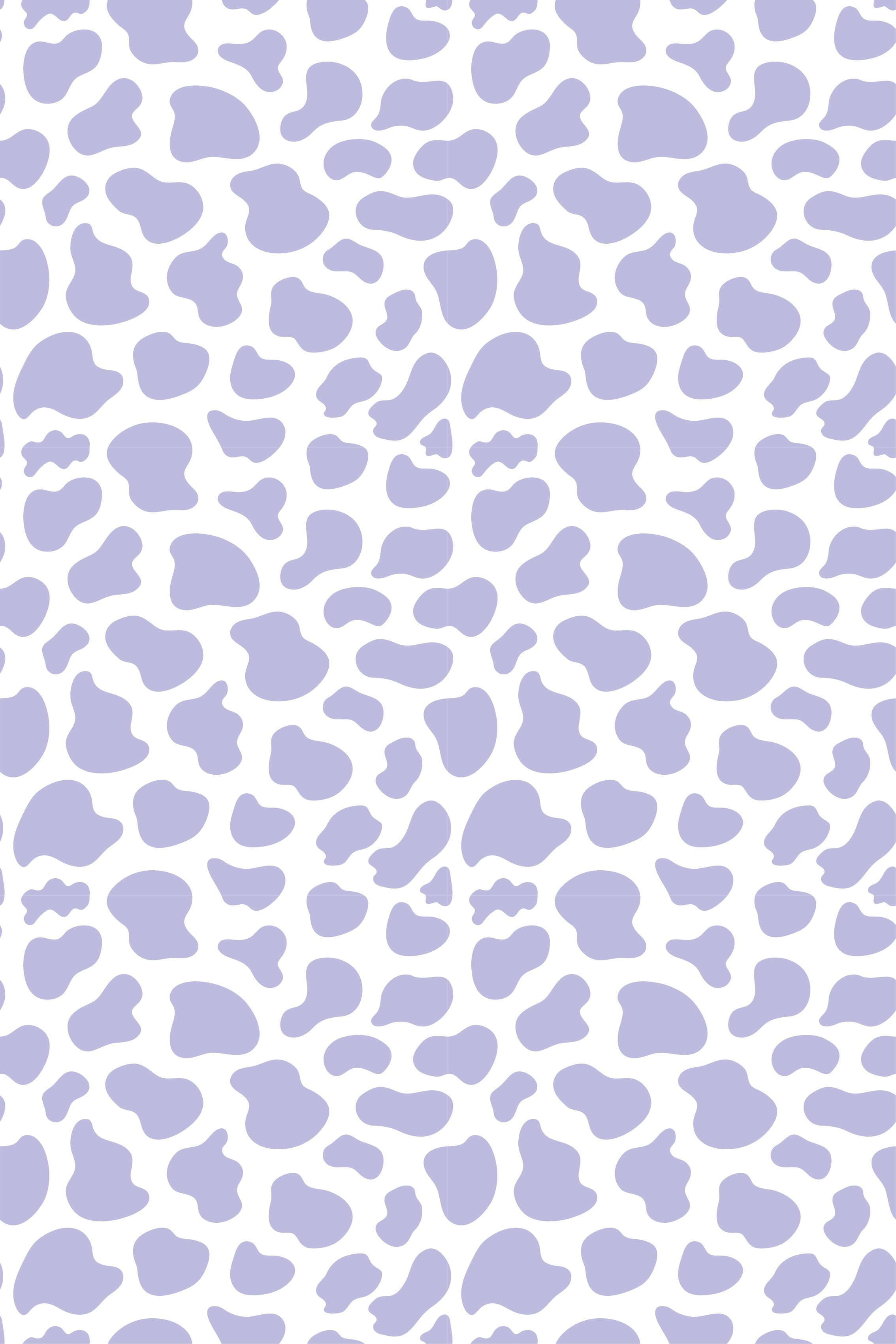 Tapis vinyle violet imprimé vache violet - TenStickers