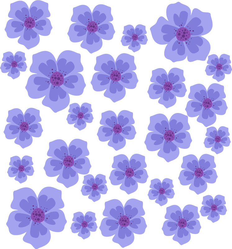 Tapis vinyle violet fleurs violettes pour vélo - TenStickers