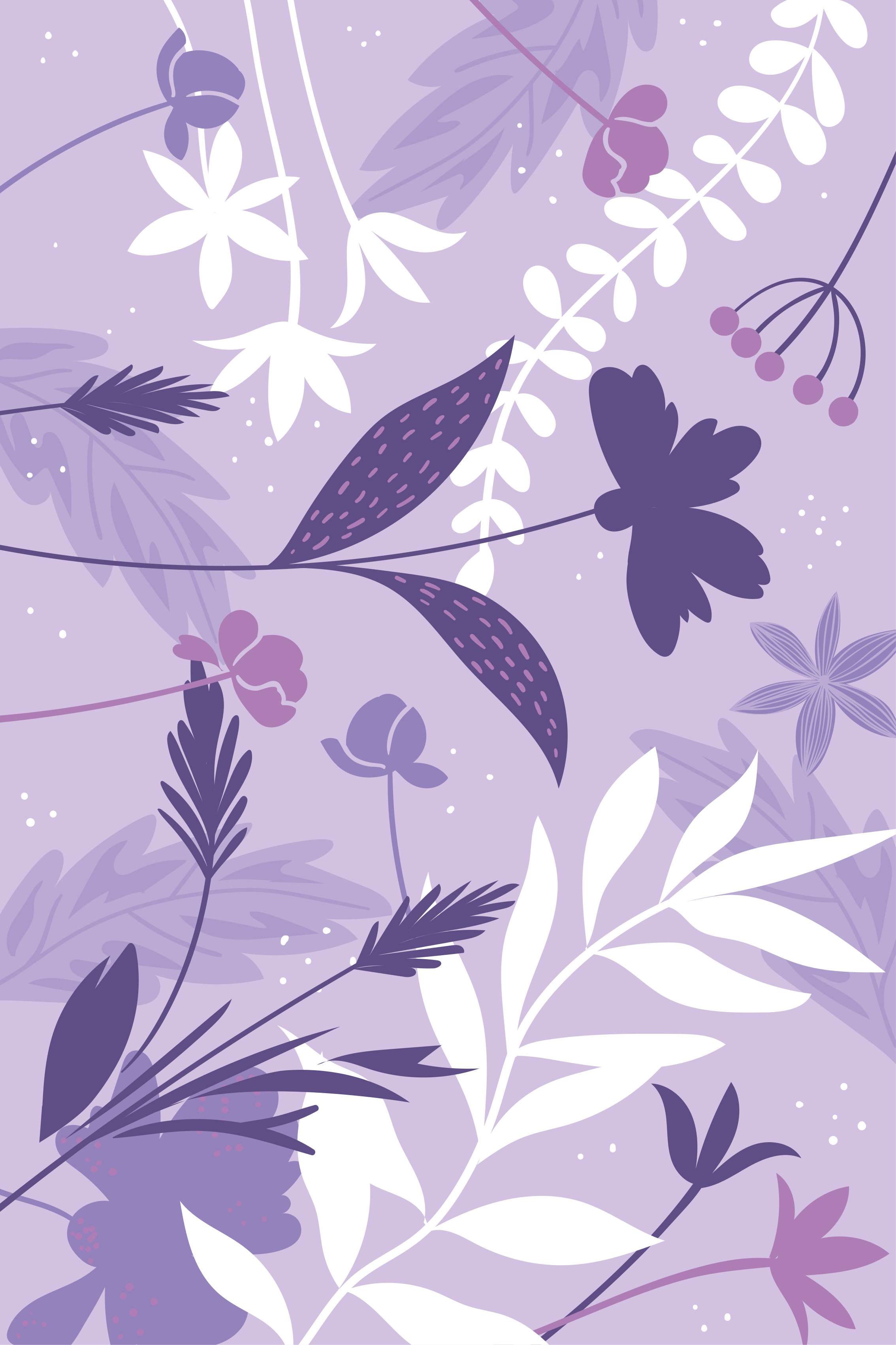 Tapis vinyle violet fleurs violettes - TenStickers