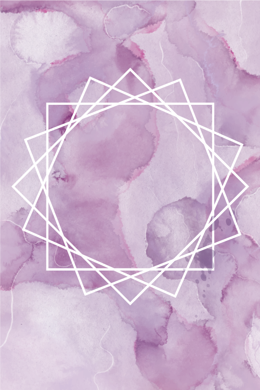 Tapis vinyle violet cadre polygonal foncé - TenStickers