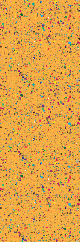 Tapis vinyle orange éclats de couleurs - TenStickers