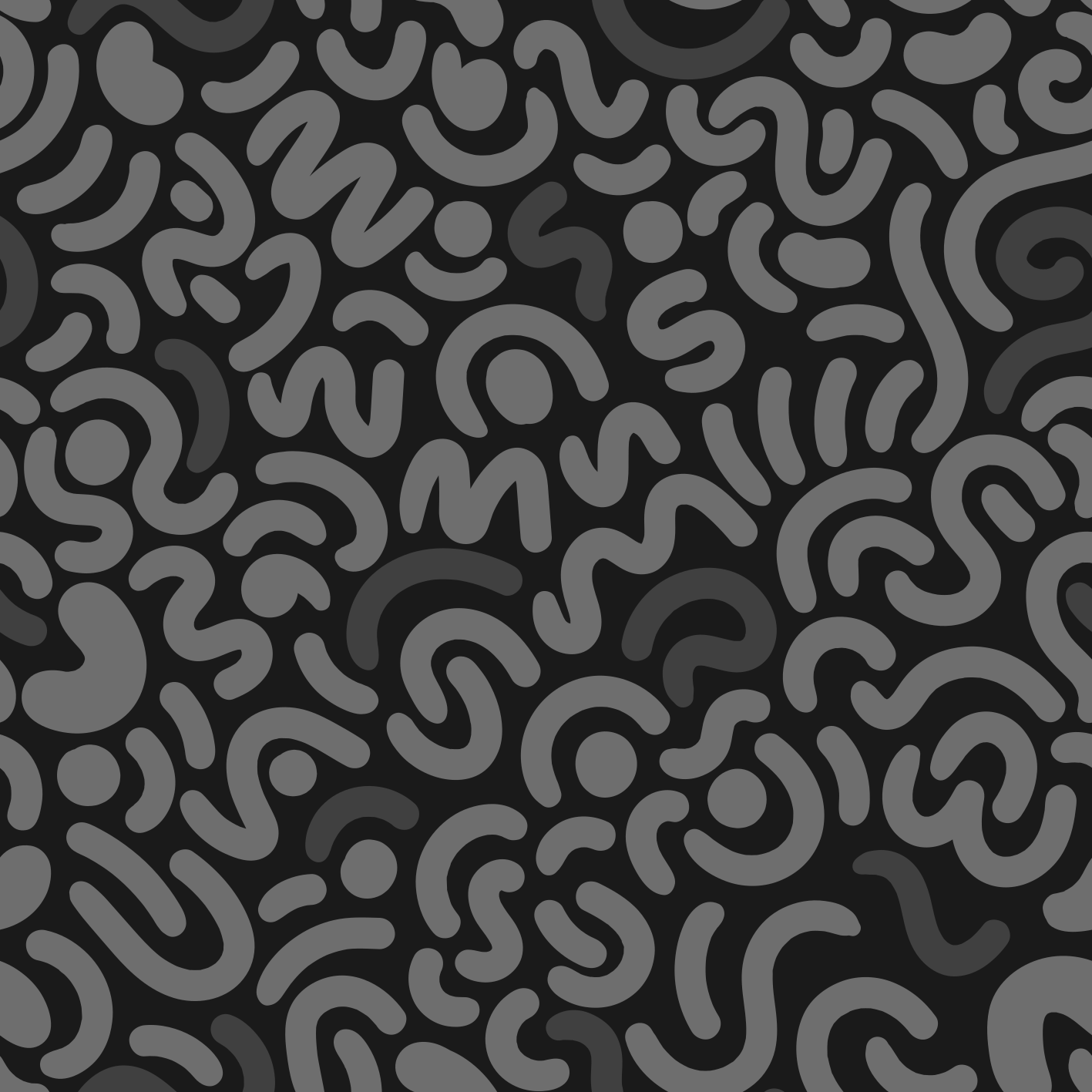 Tapis vinyle noir lignes rondes abstraites - TenStickers