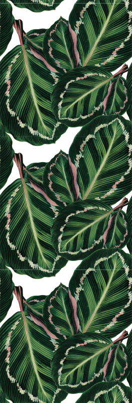 Tapis vinyle vert motif maranta - TenStickers