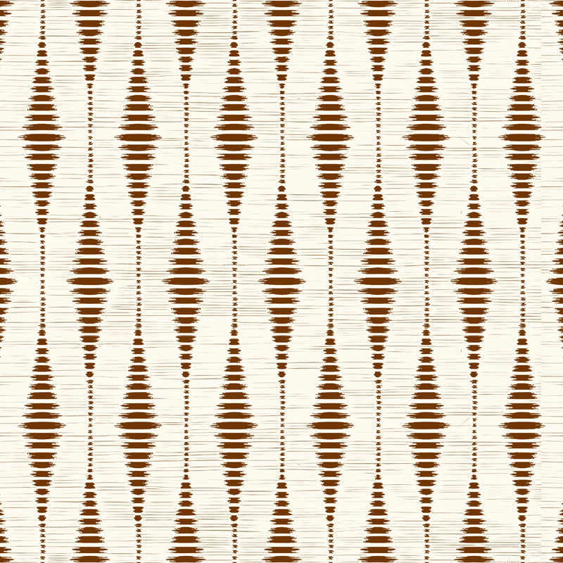 Tapis vinyle extérieur chocolat brun rabaul ikat - TenStickers