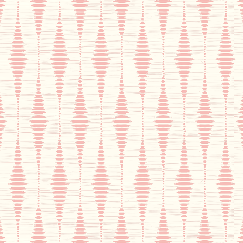 Tapis vinyle extérieur rose pastel rabaul ikat - TenStickers