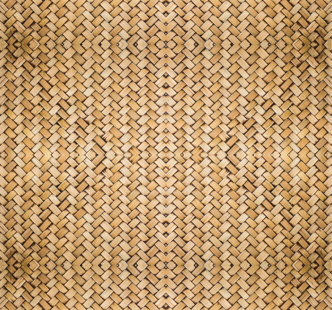 Tapis vinyle extérieur effet tissé bambou - TenStickers
