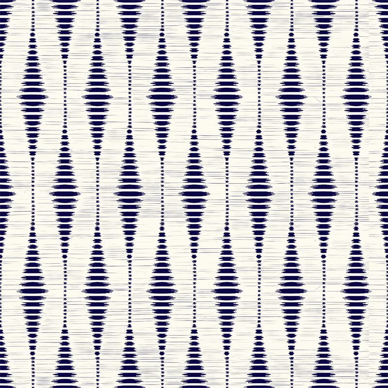 Tapis vinyle extérieur bleu marine rabaul ikat - TenStickers