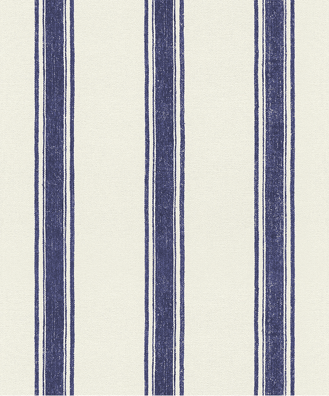 Tapis vinyle extérieur lignes verticales bleu marine - TenStickers