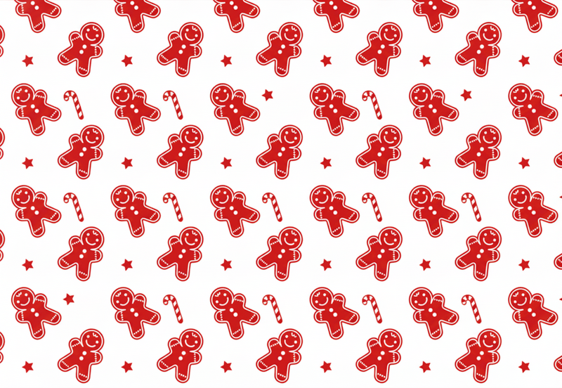 Tapis vinyle rouge gâteaux de noël - TenStickers
