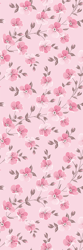 Tapis vinyle rose fleurs roses mignonnes - TenStickers