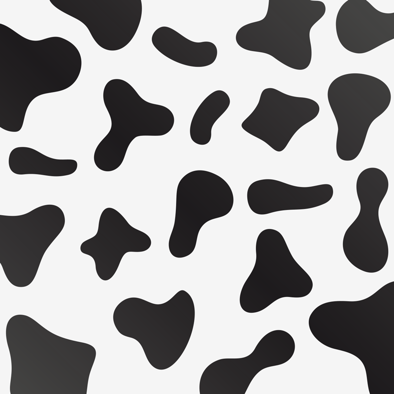 Tapis vinyle animal peau de vache contrasté - TenStickers