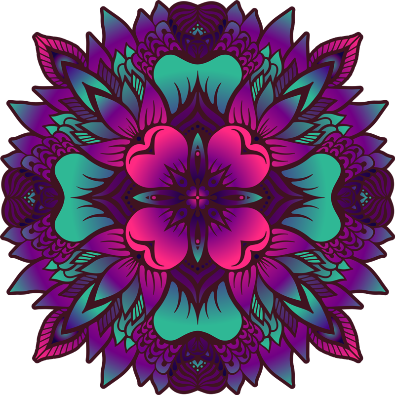Tapis vinyle mandala design mandala - TenStickers