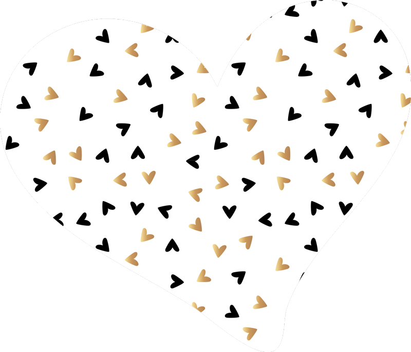 Tapis vinyle géométrique motif de dispersion de coeur - TenStickers