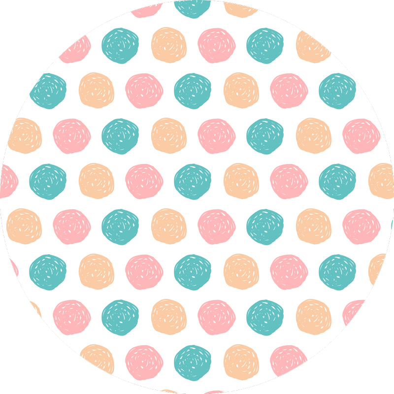 Tapis vinyle géométrique à motif circulaire - TenStickers