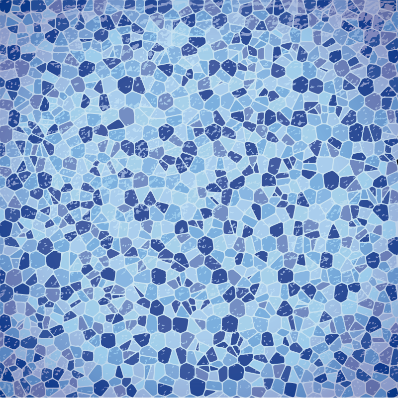 Tapis mosaique vinyle ensemble mosaïque bleu - TenStickers