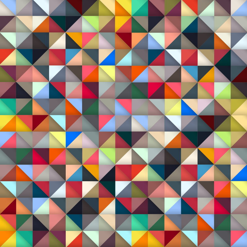 Tapis vinyle géométrique motif triangulaire coloré - TenStickers
