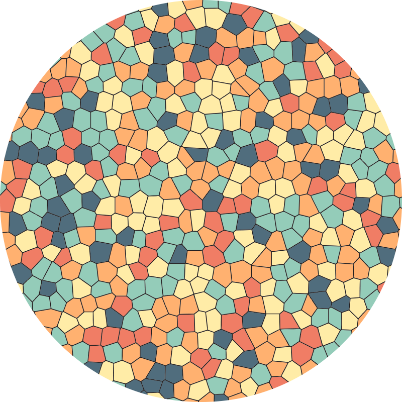 Tapis mosaique vinyle mosaïque ronde - TenStickers