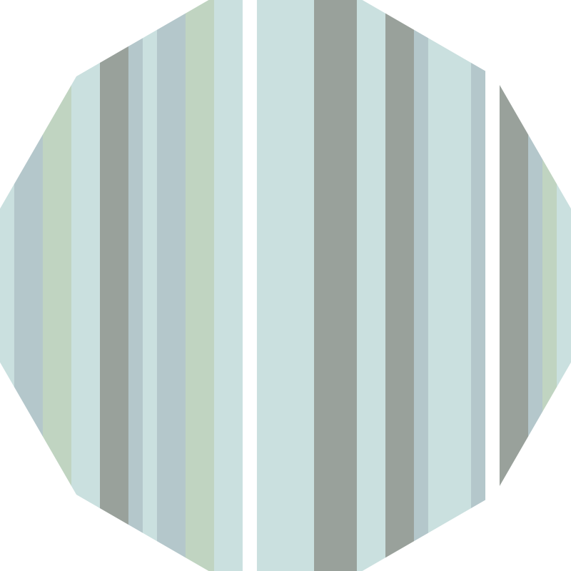 Tapis vinyle rayures octogone rayé - TenStickers