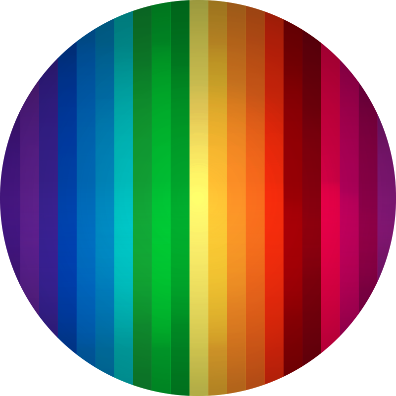 Tapis vinyle rayures cercle du spectre arc-en-ciel - TenStickers