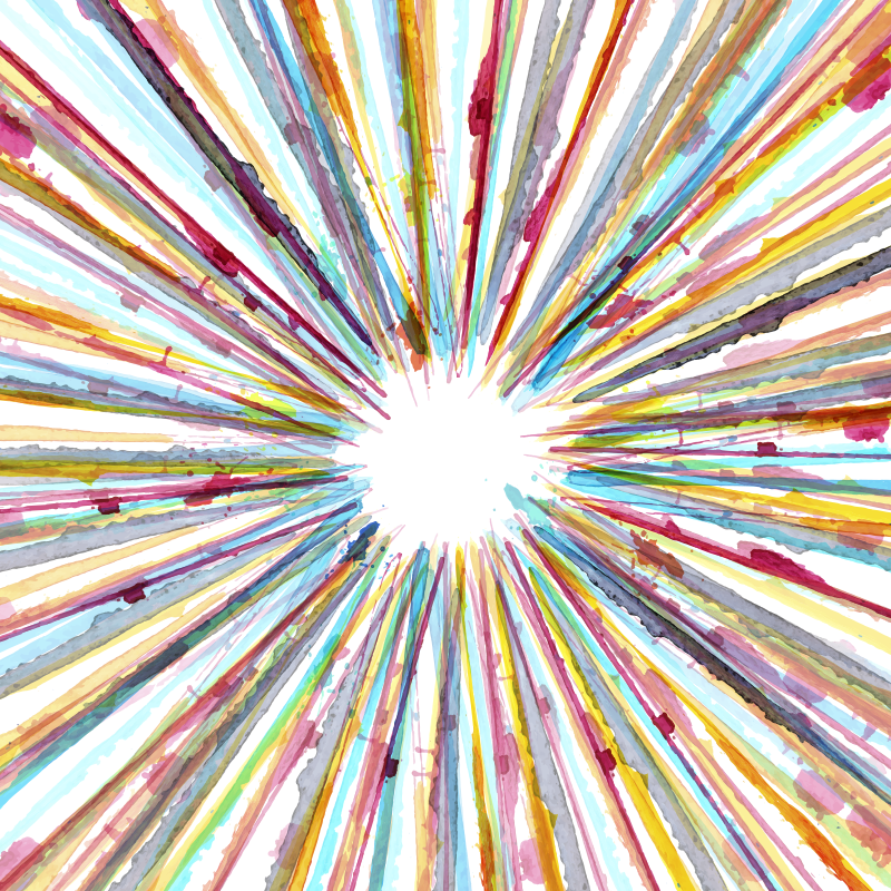 Tapis vinyle géométrique motif d'éclatement radieux - TenStickers