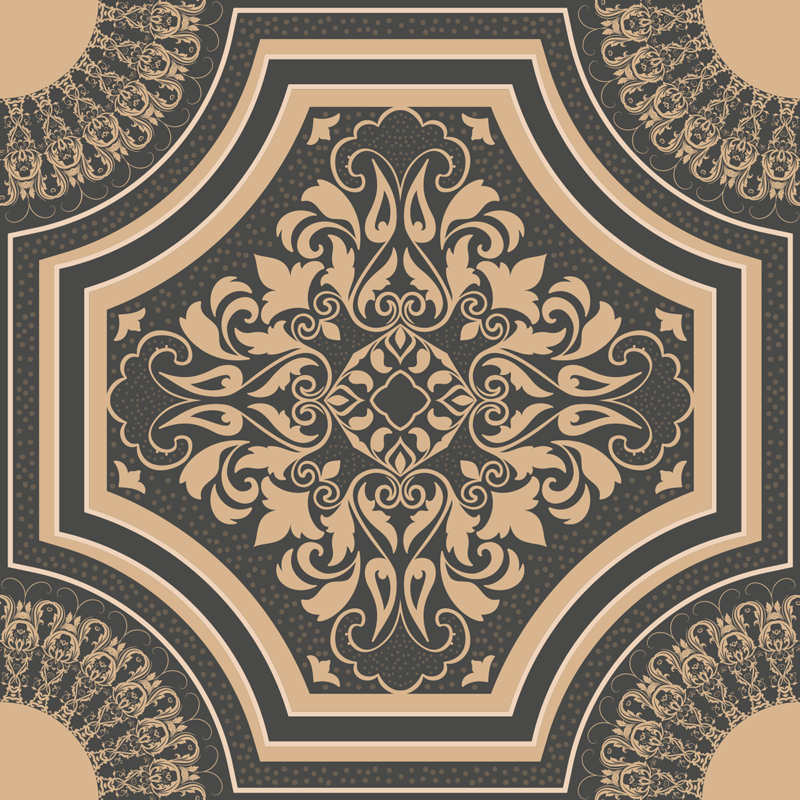 Tapis mosaique vinyle mosaïque ornementale - TenStickers