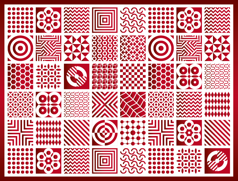 Tapis vinyle géométrique patchwork - TenStickers