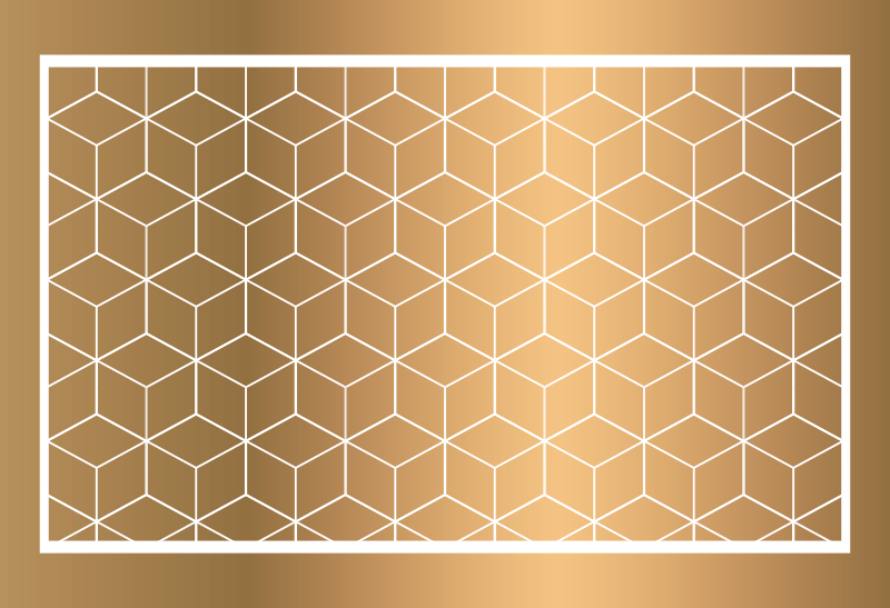 Tapis vinyle géométrique illusion de bloc géométrique - TenStickers