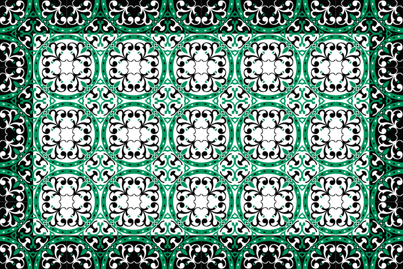 Tapis vinyle de salon mosaïque - TenStickers