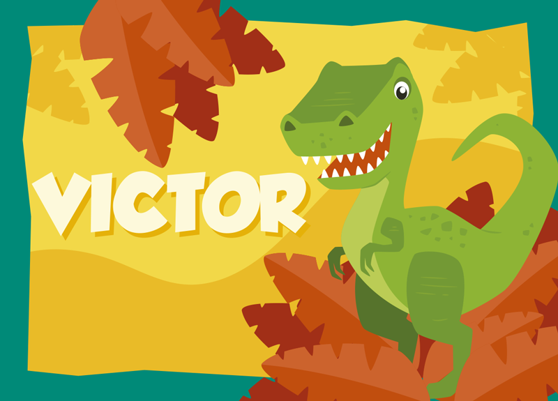 Tapis vinyle personnalisé dinosaure - TenStickers