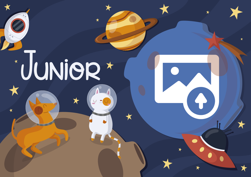 Tapis vinyle personnalisé thème de l'espace - TenStickers