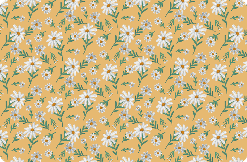 Tapis vinyle fleurs et plantes motif de marguerite - TenStickers