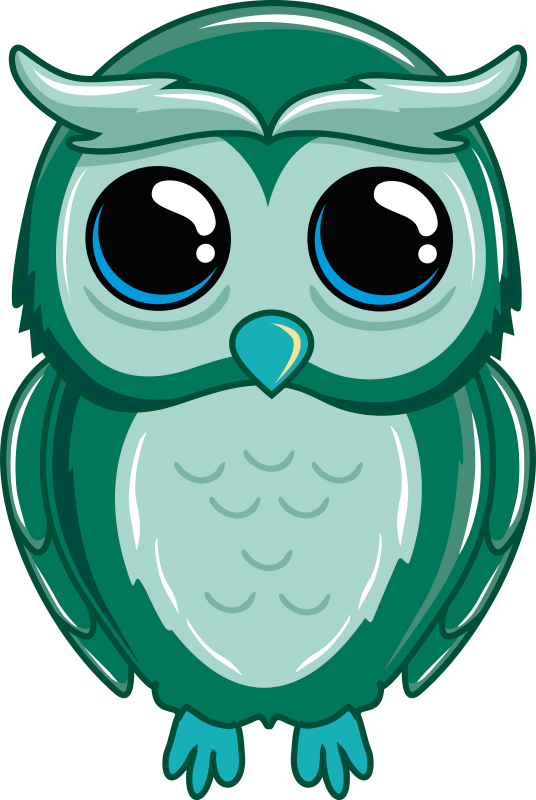 Tapis vinyle pour enfants illustration hibou cartoon - TenStickers