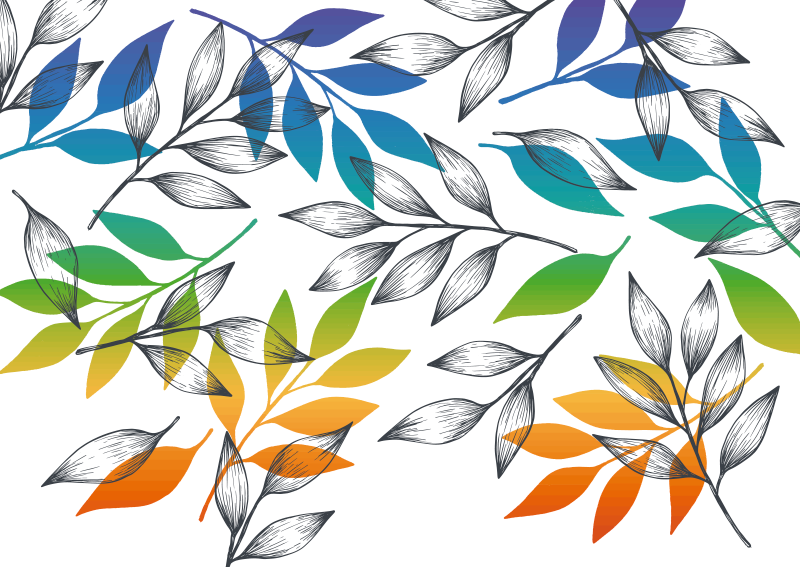 Tapis vinyle fleurs et plantes motifs botaniques - TenStickers