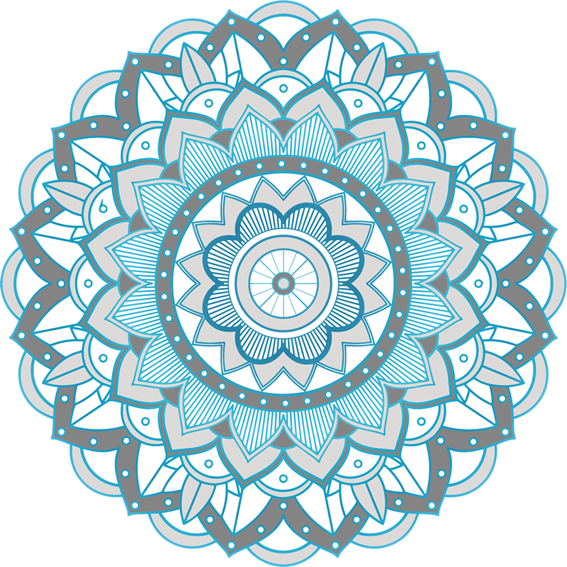 Tapis vinyle mandala complexe - TenStickers
