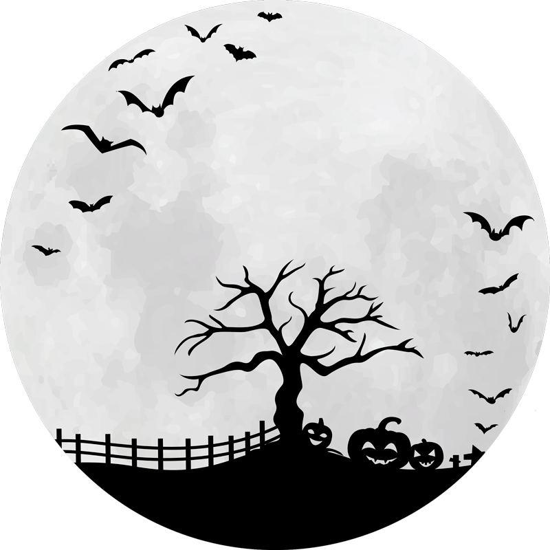 Tapis vinyle halloween scène d'halloween effrayante - TenStickers