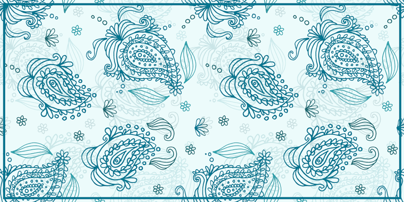 Tapis vinyle mandala harmonie paisley mandala - TenStickers