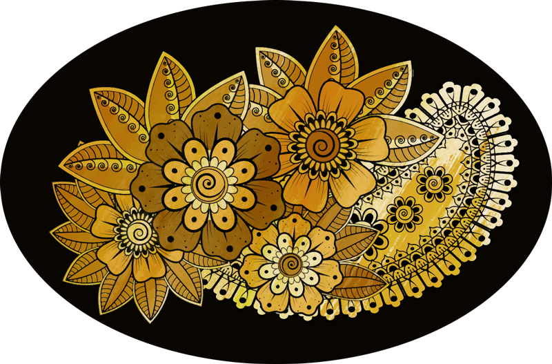 Tapis vinyle mandala détail - TenStickers