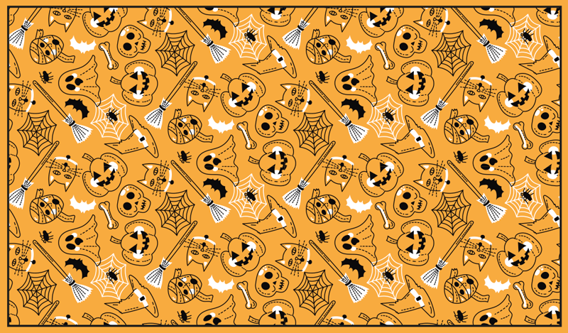 Tapis vinyle halloween ambiance terrifiante - TenStickers