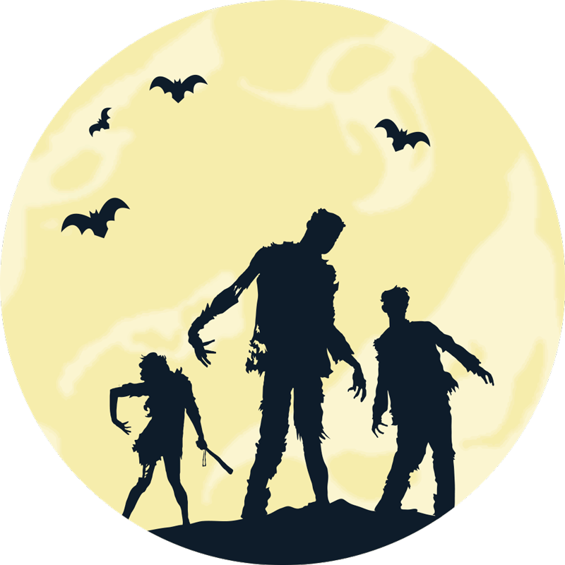 Tapis vinyle halloween silhouettes d'halloween - TenStickers
