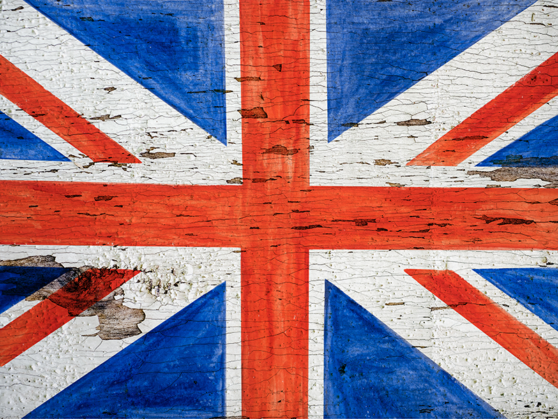 Tapis vinyle carte du monde union jack en détresse - TenStickers