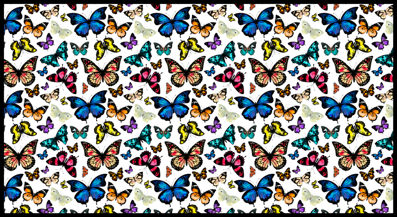 Tapis vinyle animal collection de papillons - TenStickers