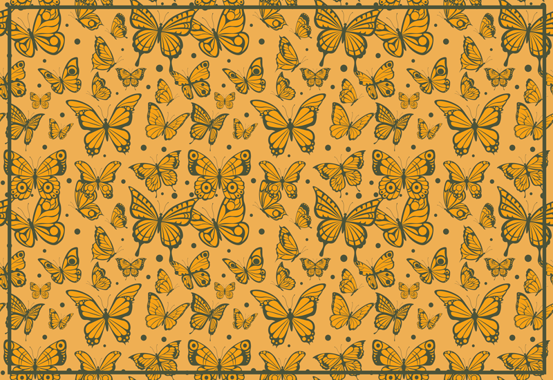 Tapis vinyle animal délice de papillon - TenStickers