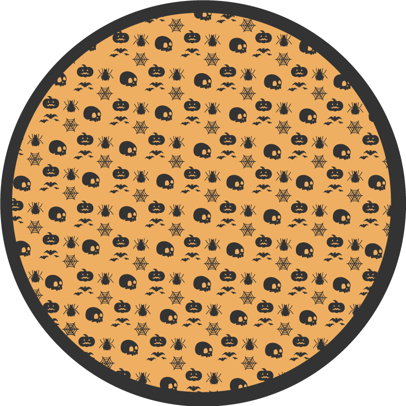 Tapis vinyle halloween motif circulaire effrayant - TenStickers