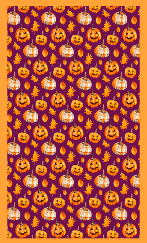 Tapis vinyle halloween motif de citrouille - TenStickers